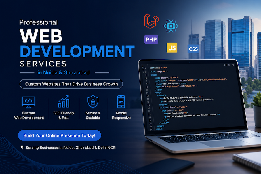 Professional Web Development Services in Noida and Ghaziabad - Custom Website Development Company